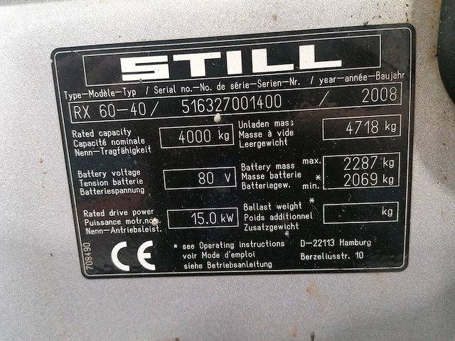 Still - rx60-40 - vorkheftruck - afbeelding 4 van  12