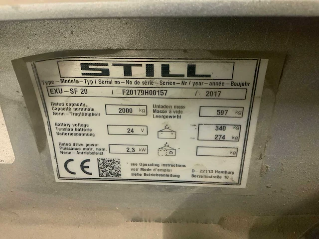 Still exu-sf 20 meerij palletwagen - afbeelding 7 van  15
