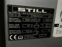 Still fmx-20 reach truck, triplex, free-lift, side-shift, 1937 uur - afbeelding 8 van  16