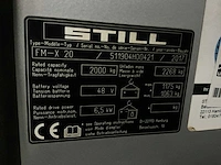 Still fmx-20 reach truck, triplex, free-lift, side-shift - afbeelding 8 van  16