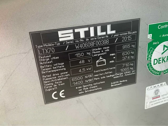 Still ltx 70 elektro trekker - afbeelding 11 van  19