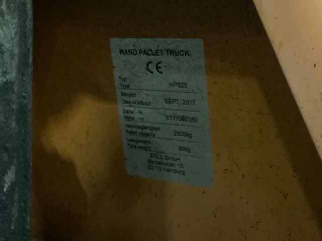 Still palletwagen - 2500kg. - afbeelding 5 van  5