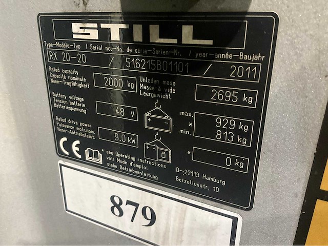 Still rx 20-20 2000kg lepelversteller accu 2021 vorkheftruck - afbeelding 11 van  19