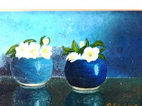 Stilleven in passe-partout en houten lijst - afbeelding 2 van  5