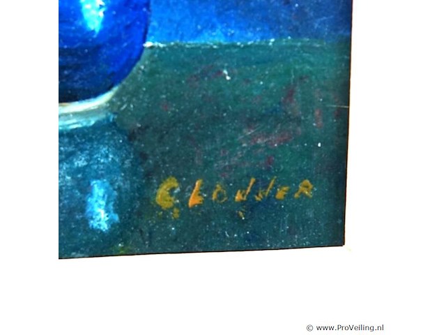 Stilleven in passe-partout en houten lijst - afbeelding 3 van  5