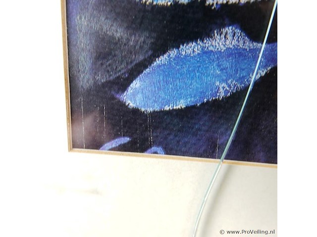 Stilleven in passe-partout, in houten lijst, achter glas - afbeelding 4 van  5