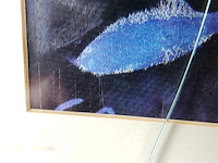 Stilleven in passe-partout, in houten lijst, achter glas - afbeelding 4 van  5