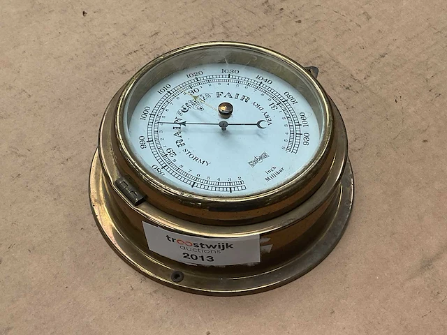 Stockburger inch millibar vintage marine barometer - afbeelding 1 van  3