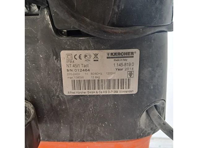Stof-/waterzuiger - 45l - 230v, kärcher, nt45/1 tact, 2015 - afbeelding 2 van  10