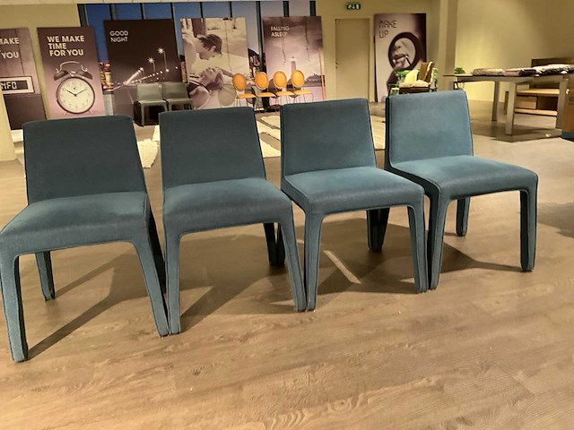 Stoffen eetkamerstoel (4x) - afbeelding 4 van  6