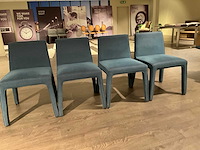 Stoffen eetkamerstoel (4x) - afbeelding 4 van  6