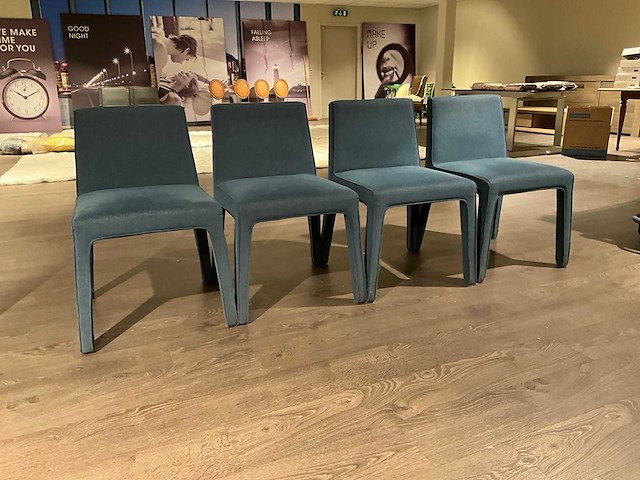 Stoffen eetkamerstoel (4x) - afbeelding 5 van  6