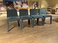 Stoffen eetkamerstoel (4x) - afbeelding 5 van  6