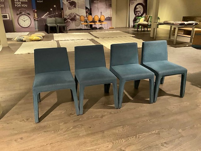 Stoffen eetkamerstoel (4x) - afbeelding 6 van  6