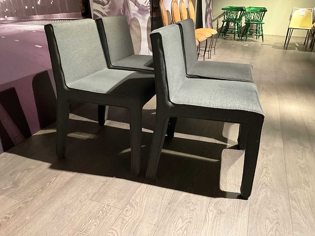 Stoffen eetkamerstoel (4x) - afbeelding 9 van  9