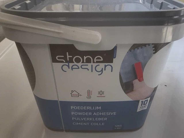 Stone design binnen en buiten tegellijm, in poedervorm, 12kg - afbeelding 4 van  7