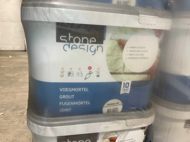 Stone design voegmortel 12kg antiek wit (48x) - afbeelding 4 van  7