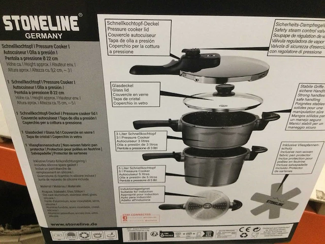 Stoneline - gegoten aluminium snelkookpannen. - afbeelding 3 van  4