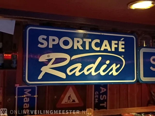 Straatnaambord sportcafe radix - afbeelding 1 van  3