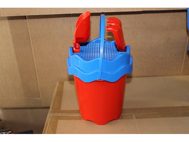 Strand emmer rood blauw 1x - afbeelding 1 van  3