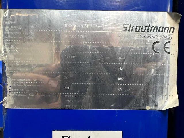 Strautman - 2016 - brikpress hp/np 240 - brikettenpers - afbeelding 7 van  7