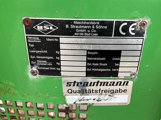 Strautmann hydrofox hx3 kuilsnijder - afbeelding 7 van  16