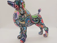 Street-art poedel - gedecoreerd sculptuur - afbeelding 1 van  8