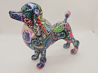 Street-art poedel - gedecoreerd sculptuur - afbeelding 2 van  8