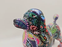 Street-art poedel - gedecoreerd sculptuur - afbeelding 3 van  8