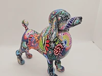 Street-art poedel - gedecoreerd sculptuur - afbeelding 4 van  8