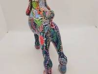 Street-art poedel - gedecoreerd sculptuur - afbeelding 6 van  8