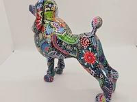 Street-art poedel - gedecoreerd sculptuur - afbeelding 7 van  8