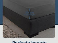 Stretch katoenen hoeslakens antraciet 190x200cm - afbeelding 3 van  7