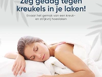 Stretch katoenen hoeslakens antraciet 190x200cm - afbeelding 4 van  7