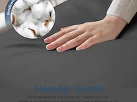 Stretch katoenen hoeslakens antraciet 190x200cm - afbeelding 7 van  7