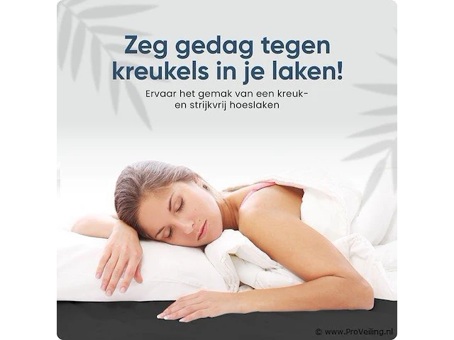 Stretch katoenen hoeslakens blauw 160/180x200cm - afbeelding 3 van  7