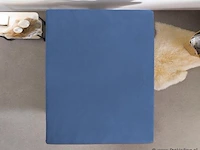 Stretch katoenen hoeslakens blauw 160/180x200cm - afbeelding 7 van  7