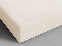 Stretch katoenen hoeslakens creme 160/180x200cm - afbeelding 1 van  7
