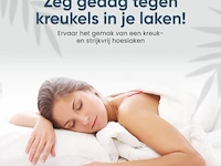 Stretch katoenen hoeslakens creme 160/180x200cm - afbeelding 6 van  7