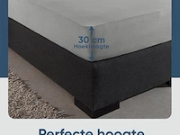 Stretch katoenen hoeslakens grijs 190x200cm - afbeelding 3 van  7