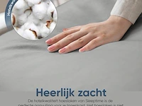 Stretch katoenen hoeslakens grijs 190x200cm - afbeelding 5 van  7