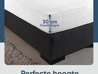 Stretch katoenen hoeslakens wit 140x200cm - afbeelding 4 van  7