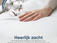 Stretch katoenen hoeslakens wit 160/180x200cm - afbeelding 7 van  7