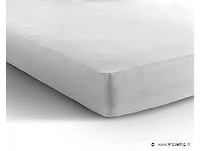 Stretch katoenen hoeslakens wit 190x200cm - afbeelding 1 van  7