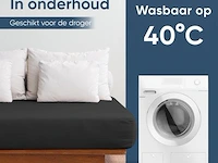 Stretch katoenen hoeslakens zwart 140x200cm - afbeelding 3 van  7
