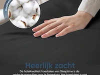 Stretch katoenen hoeslakens zwart 140x200cm - afbeelding 6 van  7