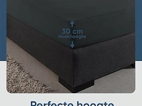 Stretch katoenen hoeslakens zwart 160/180x200cm - afbeelding 4 van  7