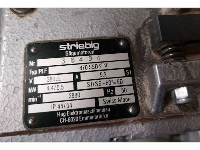 Striebig - 1985 - automat 6220av - verticale platenzaag - afbeelding 3 van  3