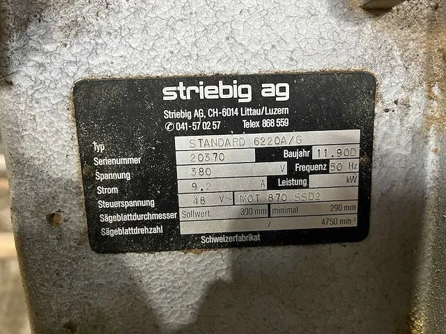 Striebig - 6220 a - verticale platenzaag - afbeelding 17 van  19