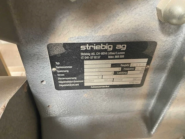 Striebig - econom 5206e - verticale platenzaag - afbeelding 3 van  4